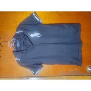 *SOLDBlack Polo Ralph Lauren Collard Short Sleeve Top Size Small Petite Slim Fit